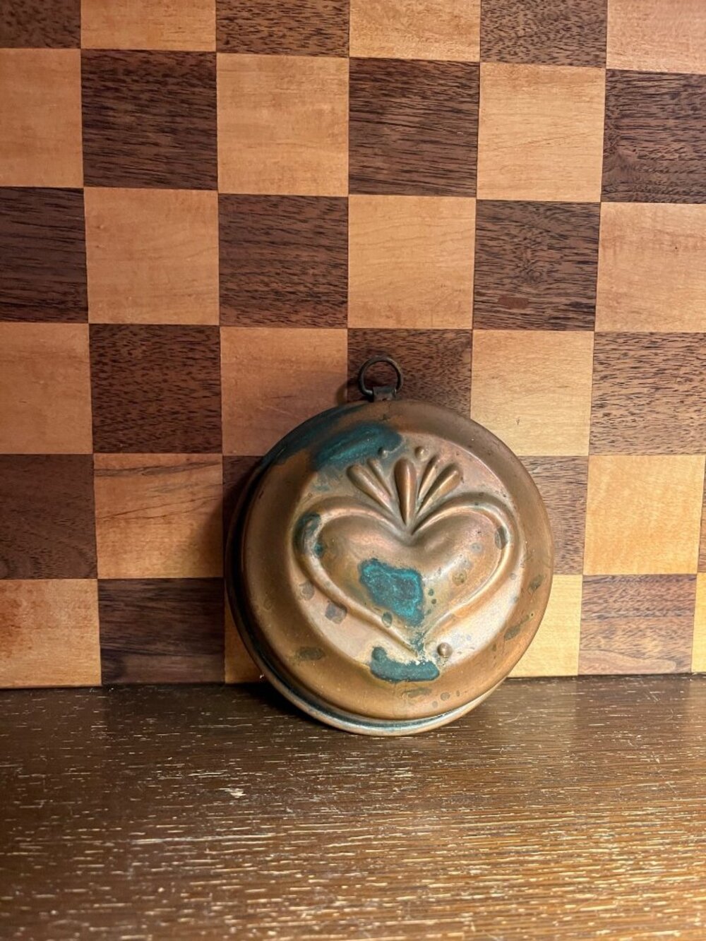 Beautiful Patina Copper Heart Mold A1217